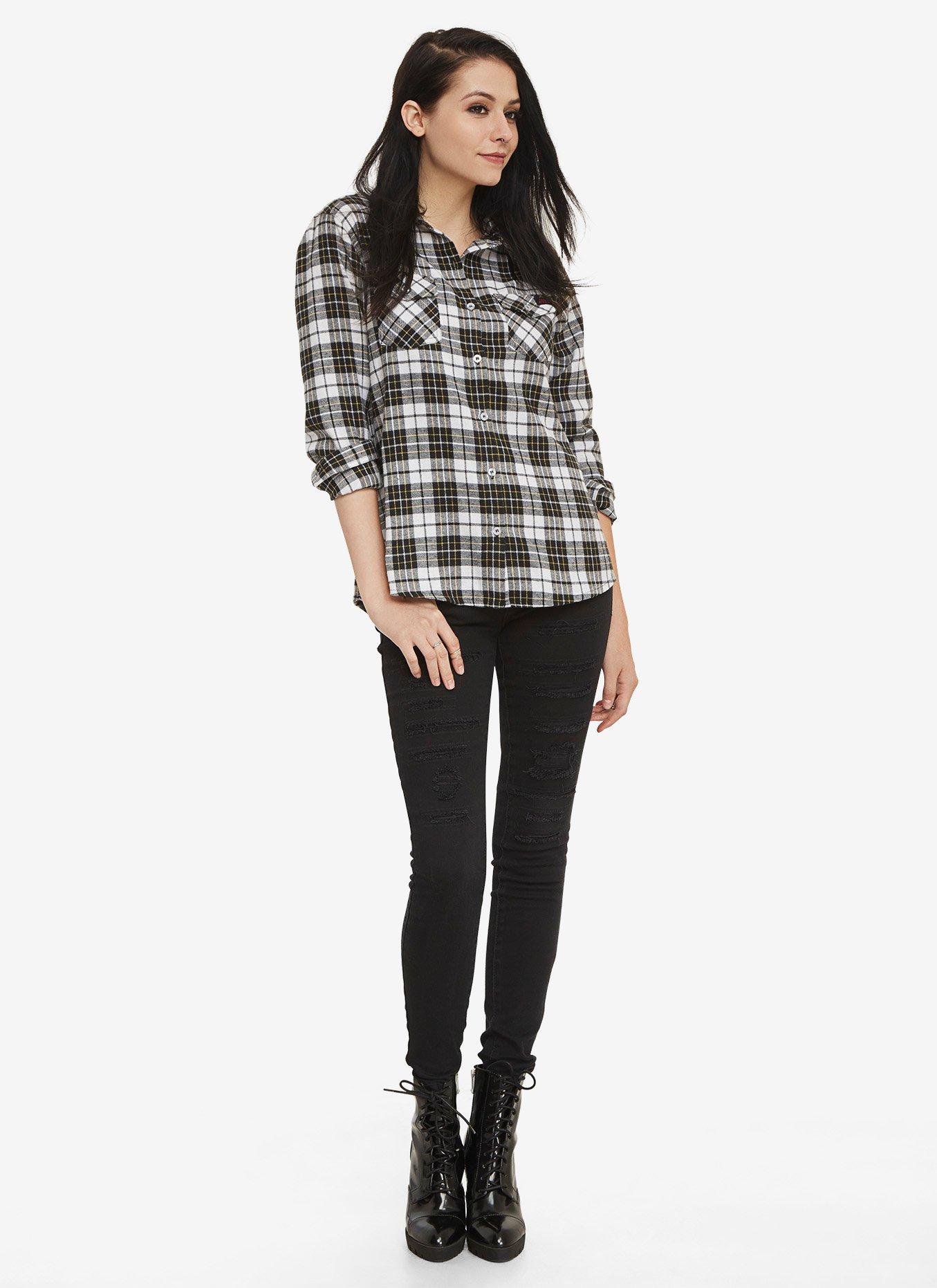 Bat Outta Hell Flannel Top, , alternate