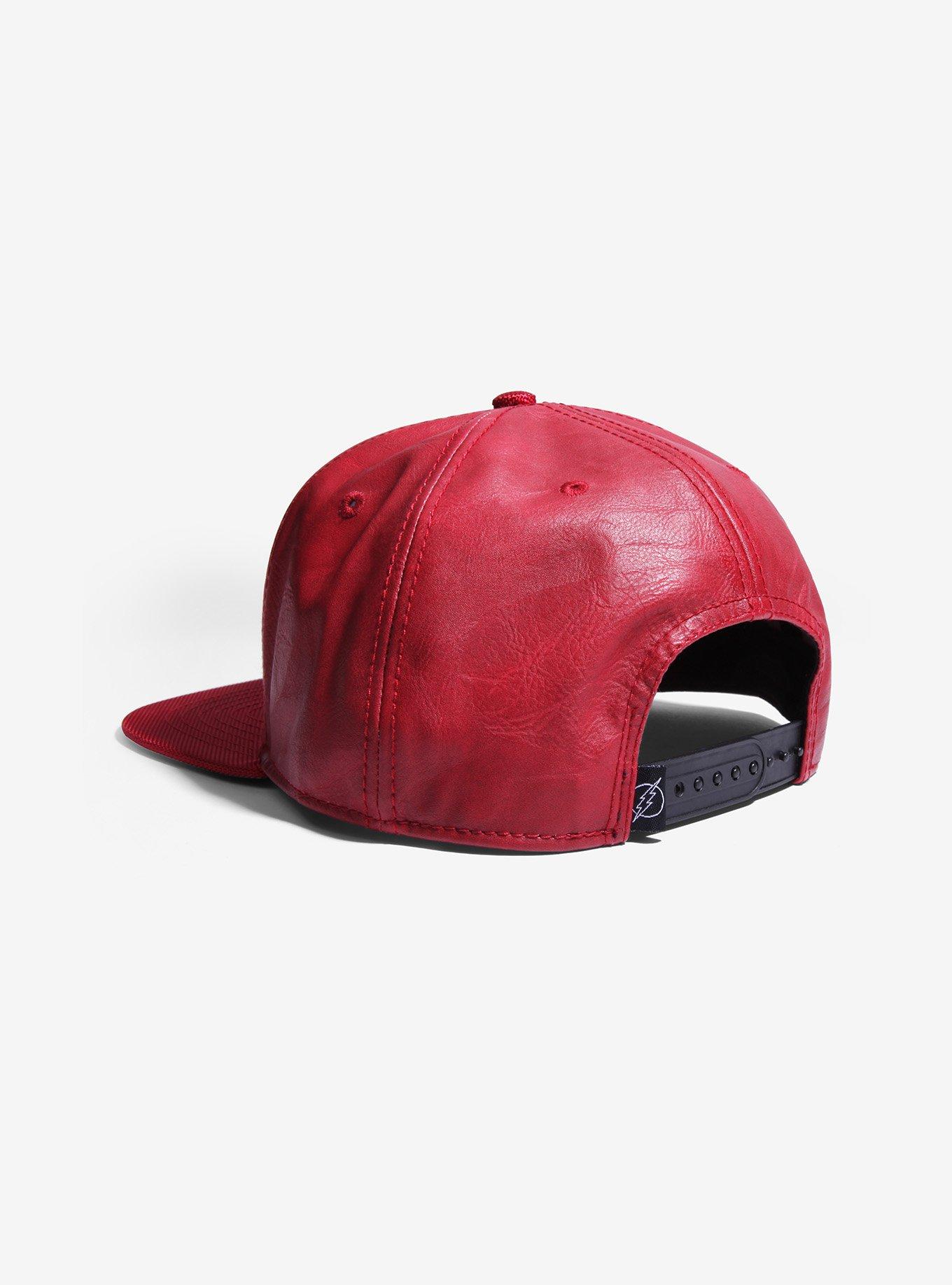 DC Comics The Flash Faux Leather Snapback Hat, , alternate