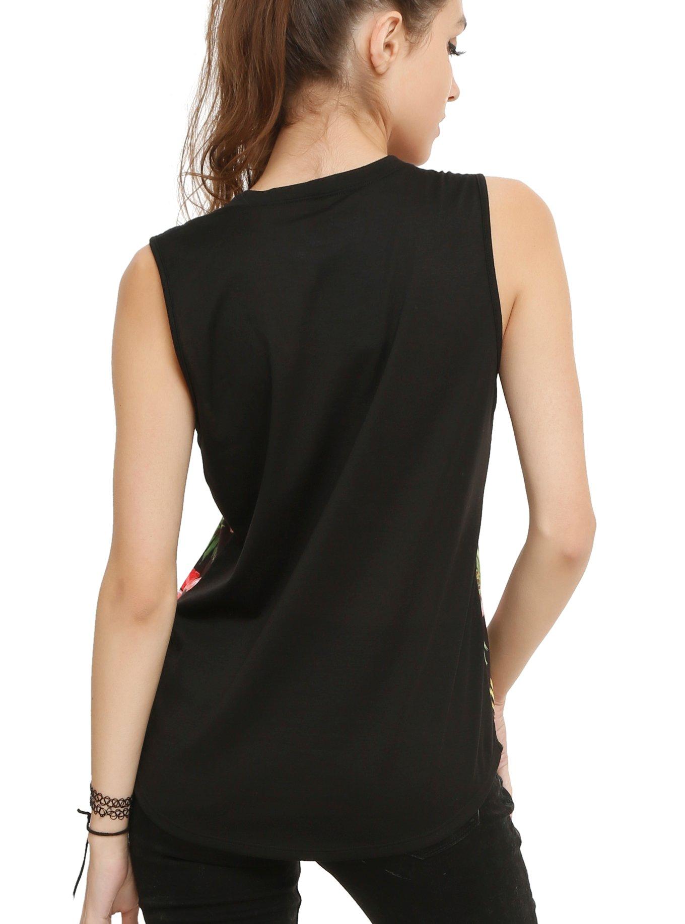 Disney Lilo & Stitch Floral Girls Muscle Top, , alternate