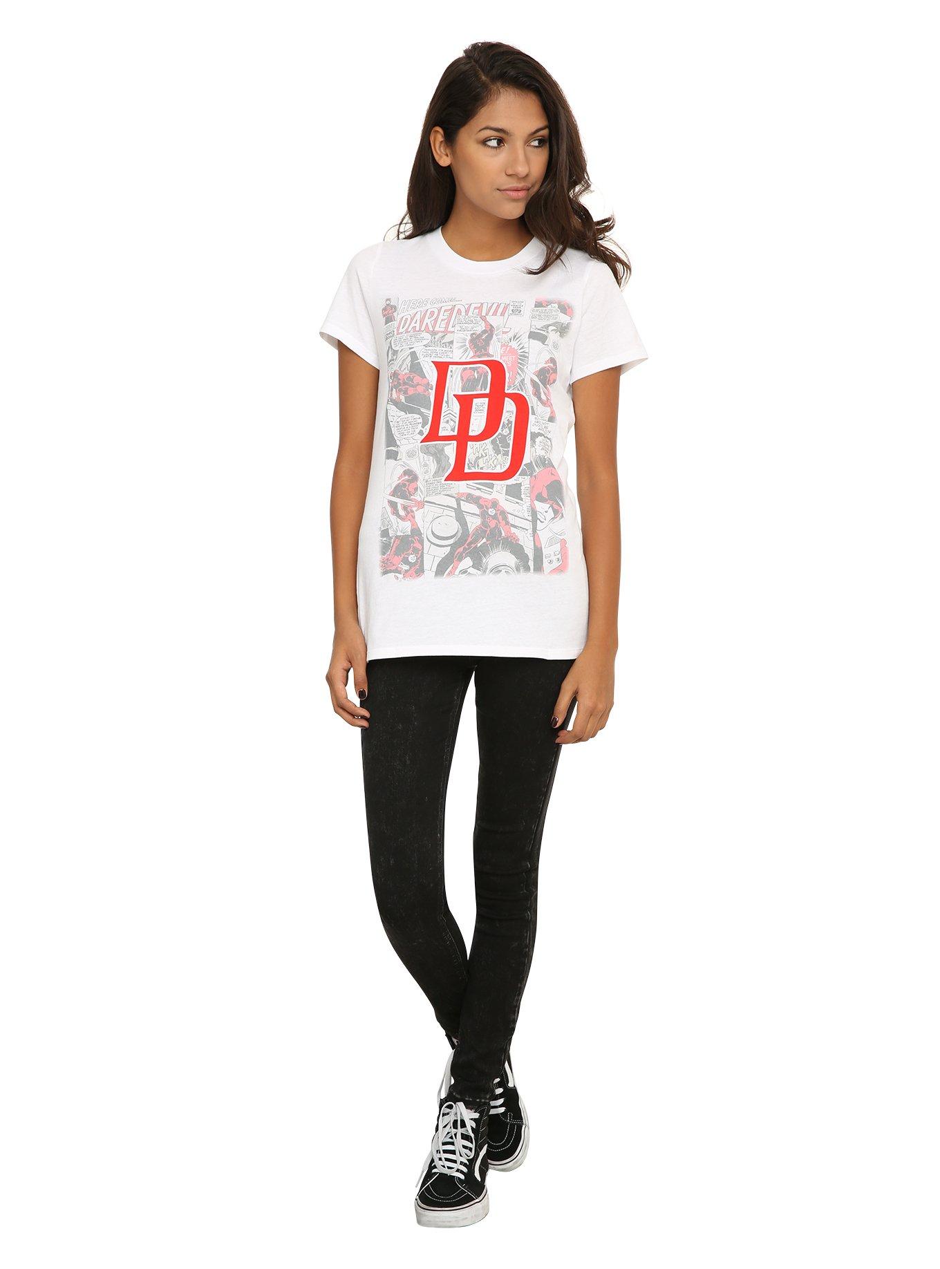 Marvel Daredevil Comic Logo Girls T-Shirt, , alternate