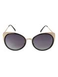 Black & Rose Gold Cat Eye Sunglasses, , alternate