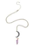 Half Moon & Purple Crystal Necklace, , alternate
