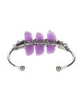 Purple Stone Trio Cuff Bracelet, , alternate