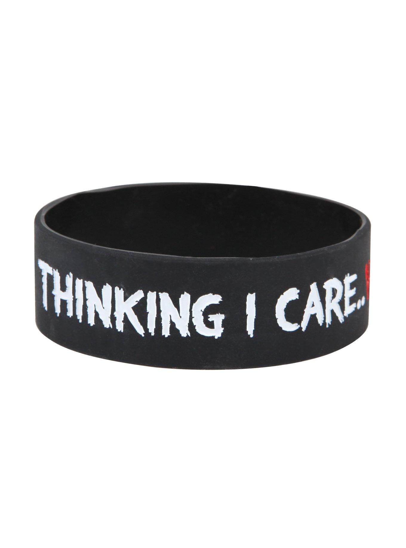 People Think I Care Rubber Bracelet, , alternate