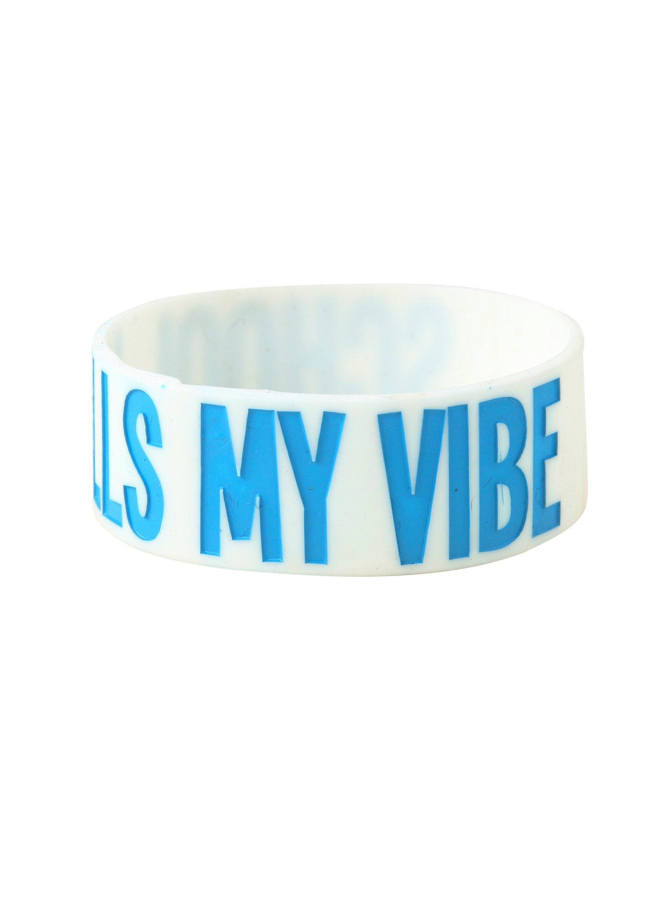 School Kills My Vibe Rubber Bracelet, , alternate