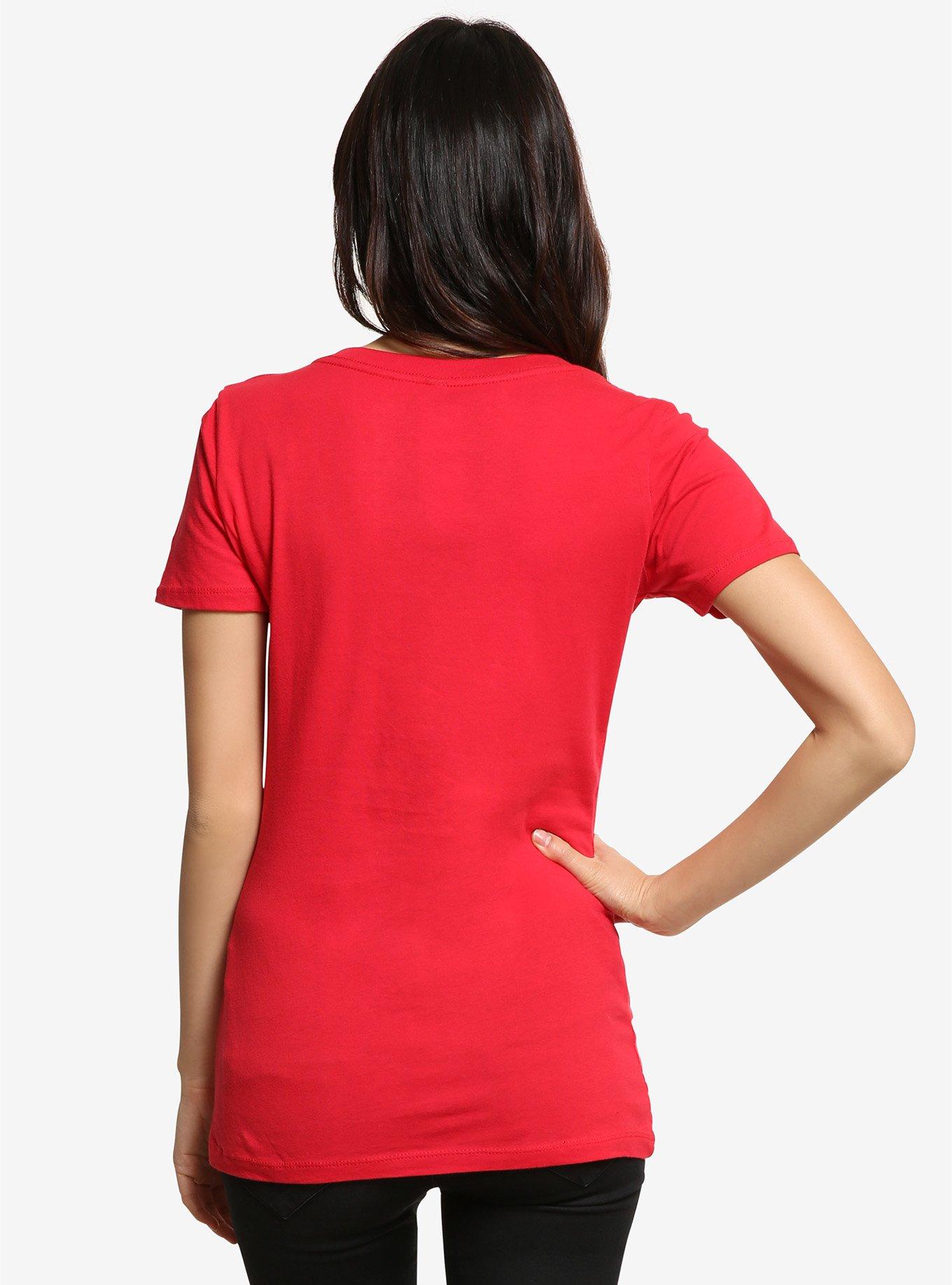 DC Comics Wonder Woman Vintage Logo Womens V-Neck Tee, , alternate