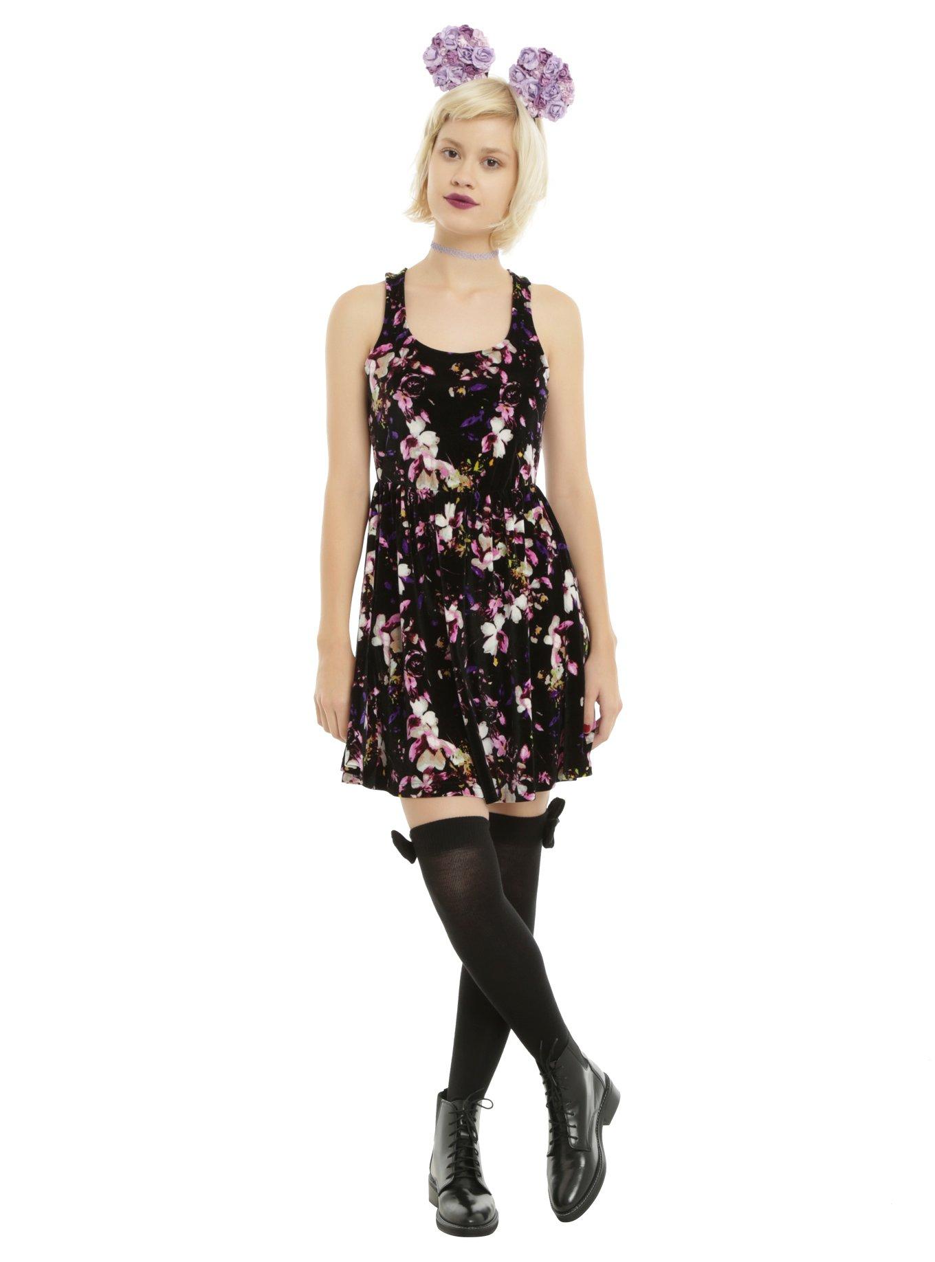 Velvet Rose Tank Swing Dress, , alternate