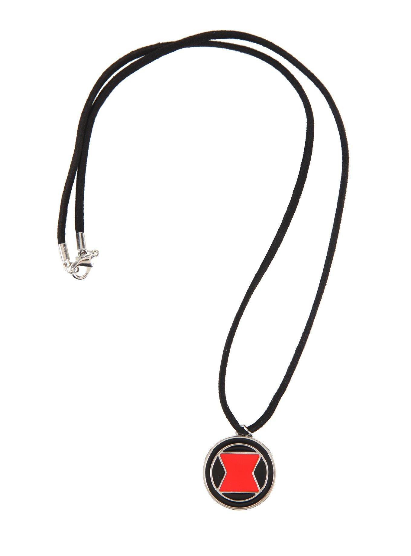 Marvel Avengers Black Widow Logo Cord Necklace, , alternate