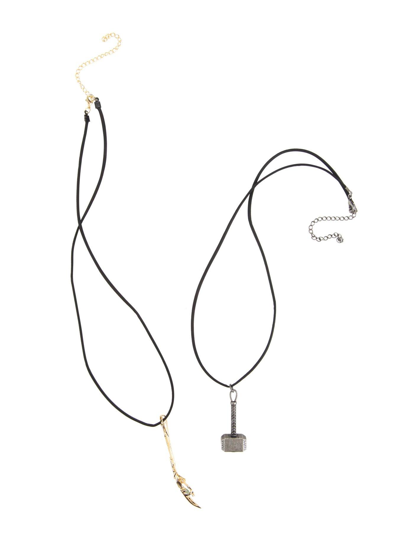 Marvel Avengers Thor & Loki Cord Necklace Set, , alternate