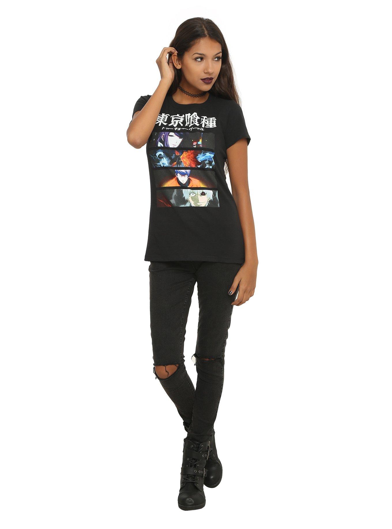 Tokyo Ghoul Face Panels Girls T-Shirt, , alternate