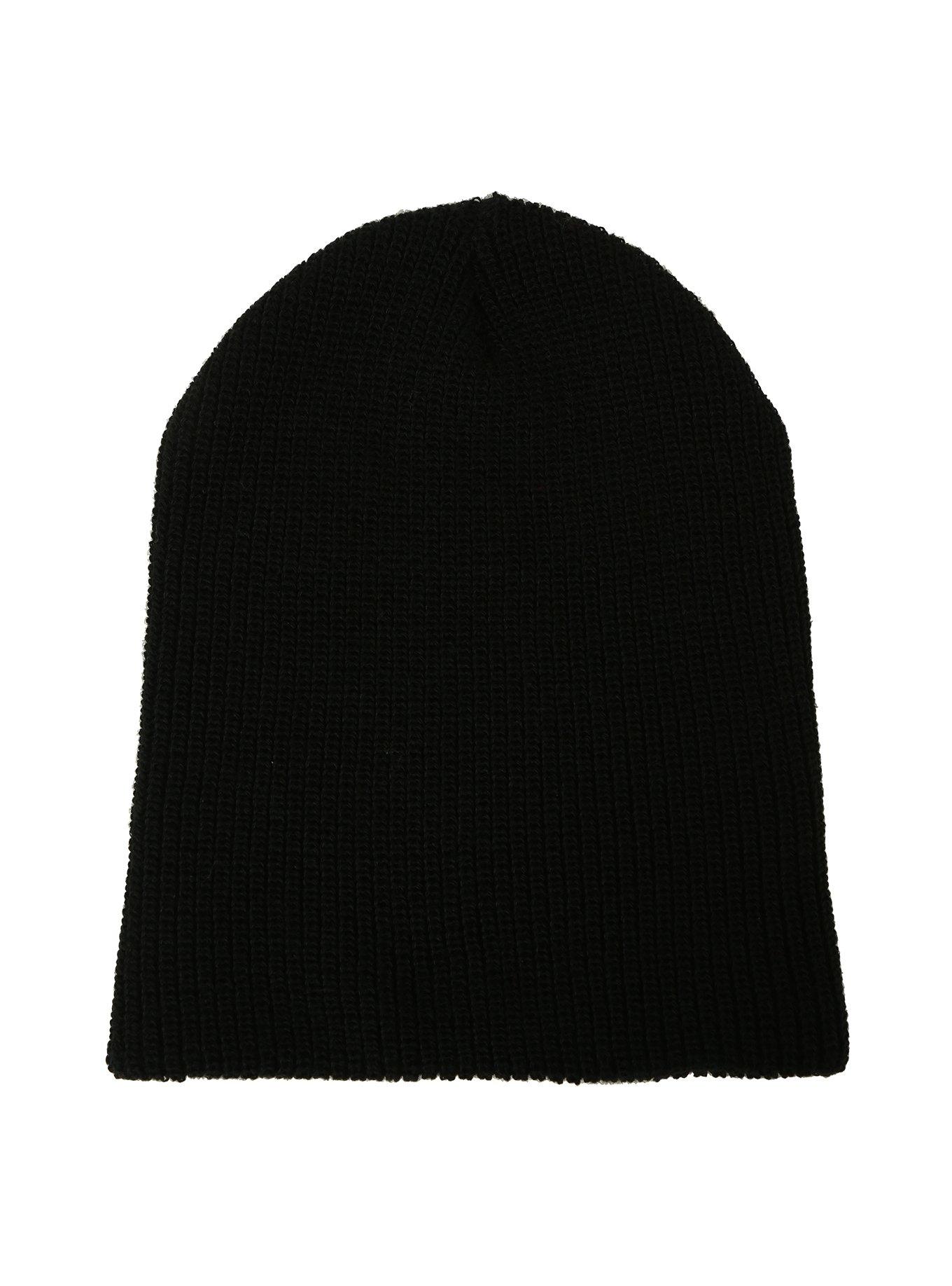 Black Slouch Beanie, , alternate