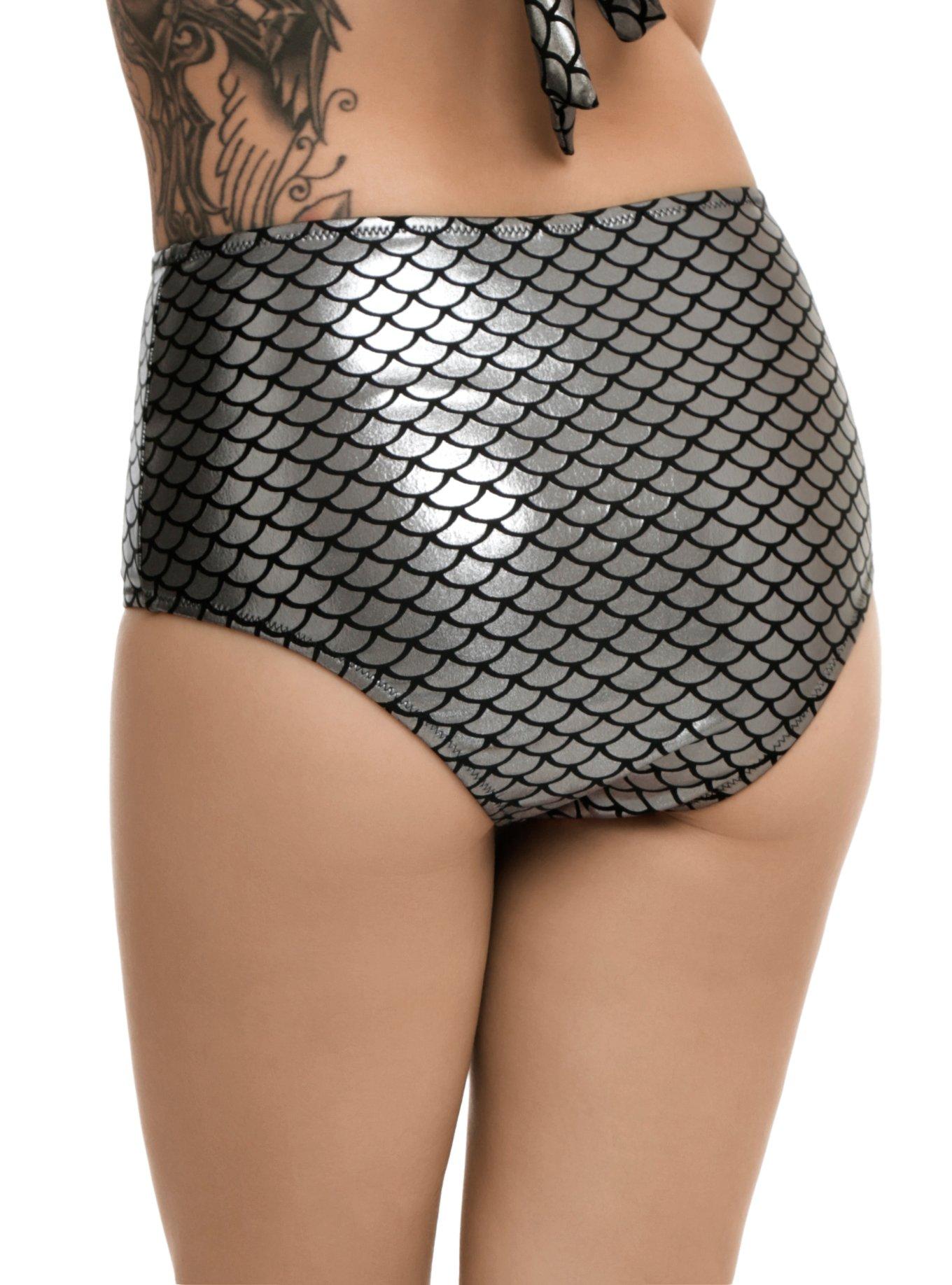 Silver Mermaid Swim Bottoms, , alternate