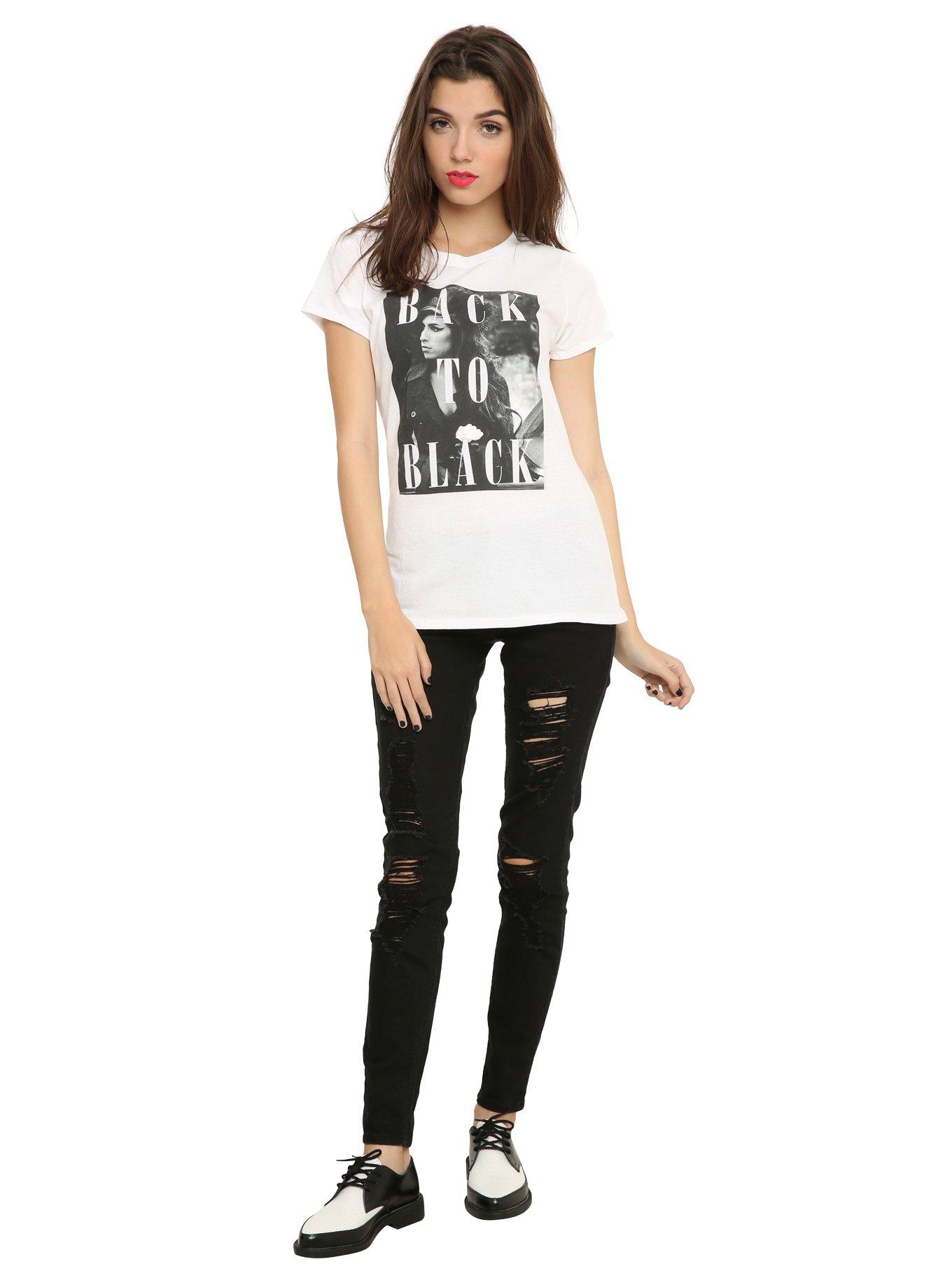 Amy Winehouse Back To Black Girls T-Shirt, , alternate