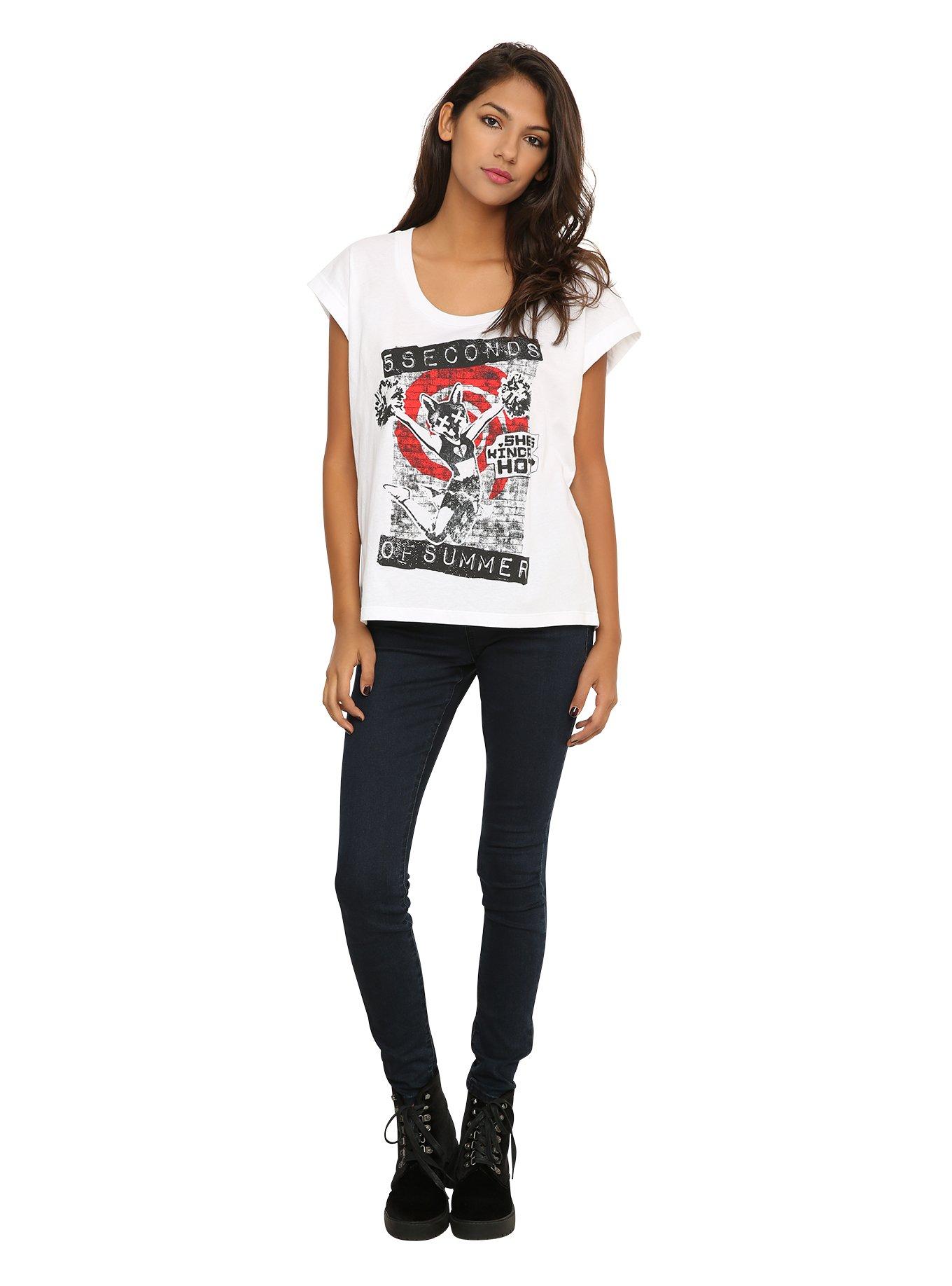 5 Seconds Of Summer She's Kinda Hot Girls Muscle Top, , alternate