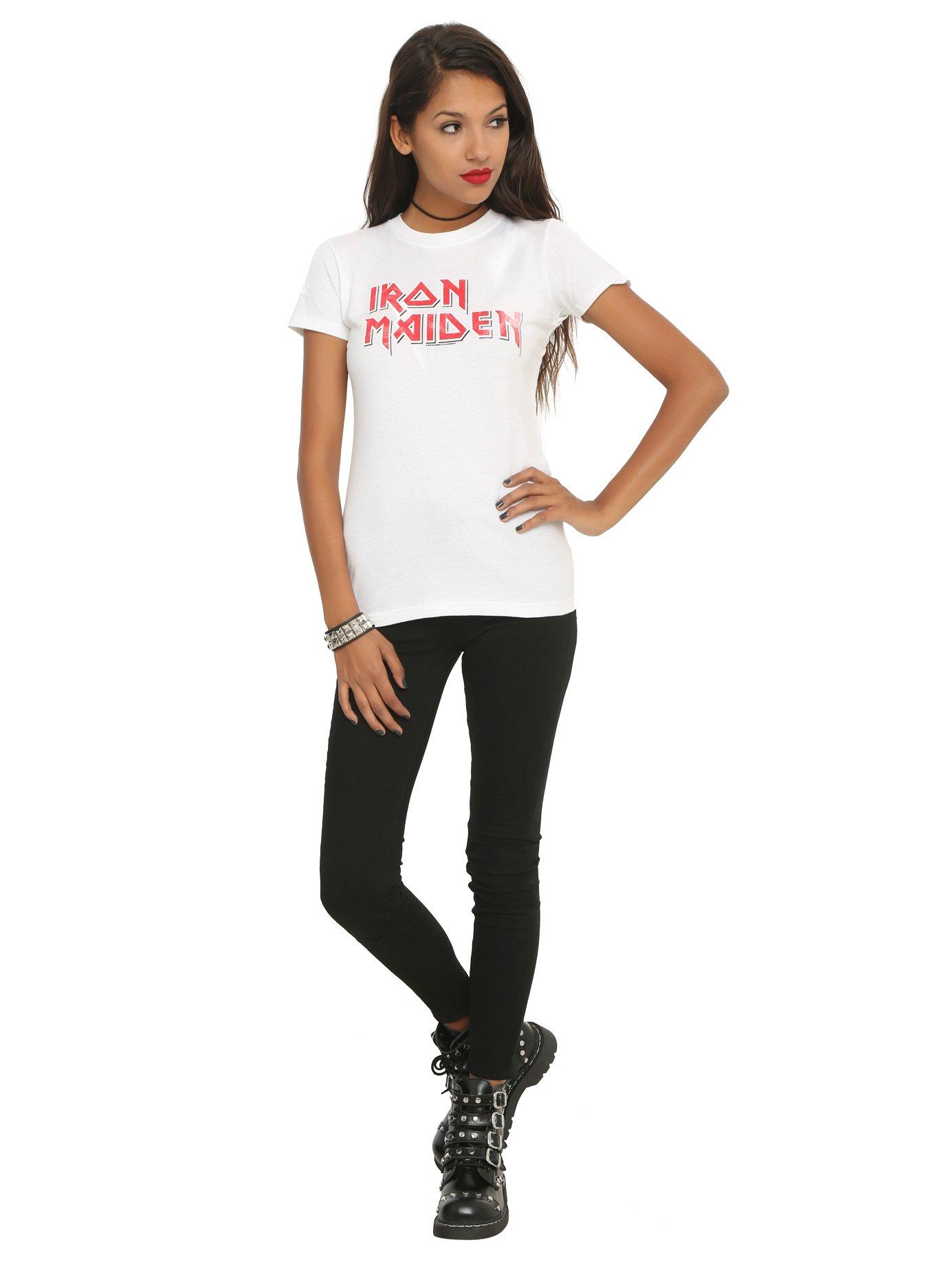 Iron Maiden Logo Girls T-Shirt, , alternate