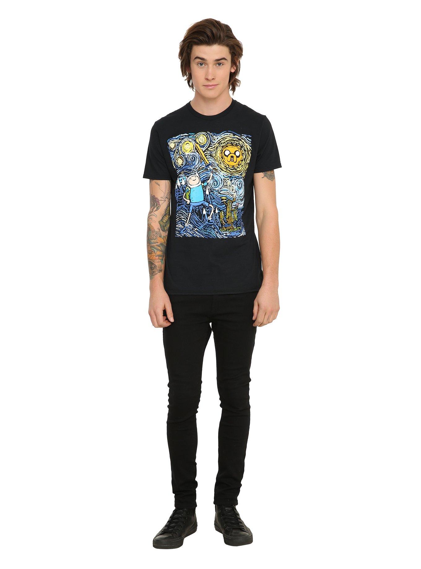 Adventure Time Jake & Finn Starry Night T-Shirt, , alternate