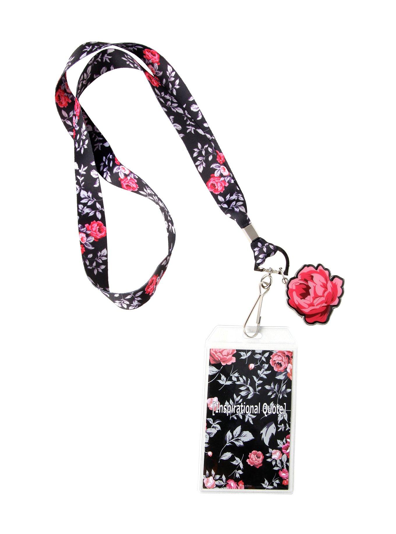 Floral Inspirational Lanyard, , alternate