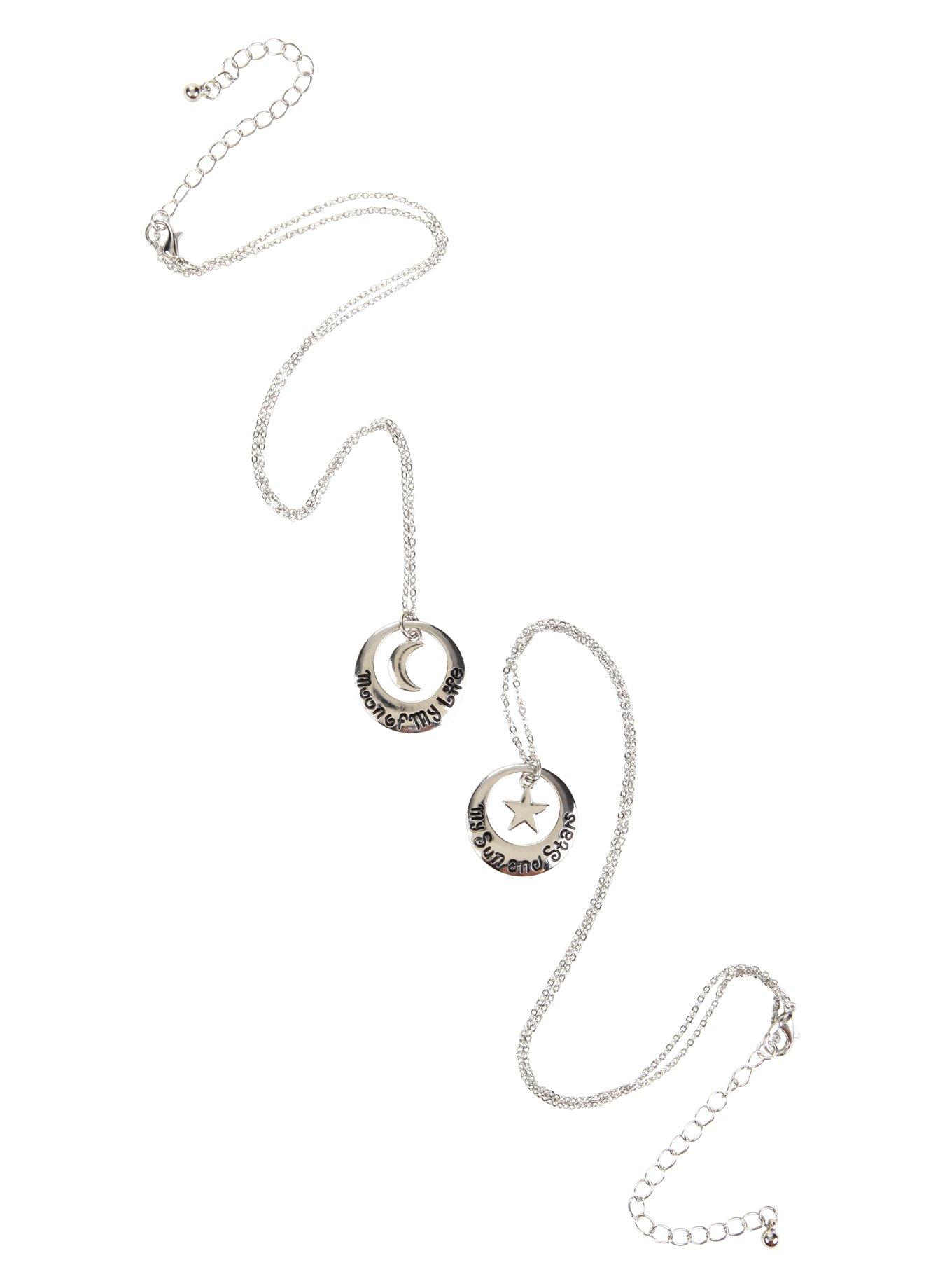 Moon Of My Life Best Friend Necklace Set, , alternate