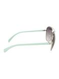 Silver Mint Arm Aviator Sunglasses, , alternate