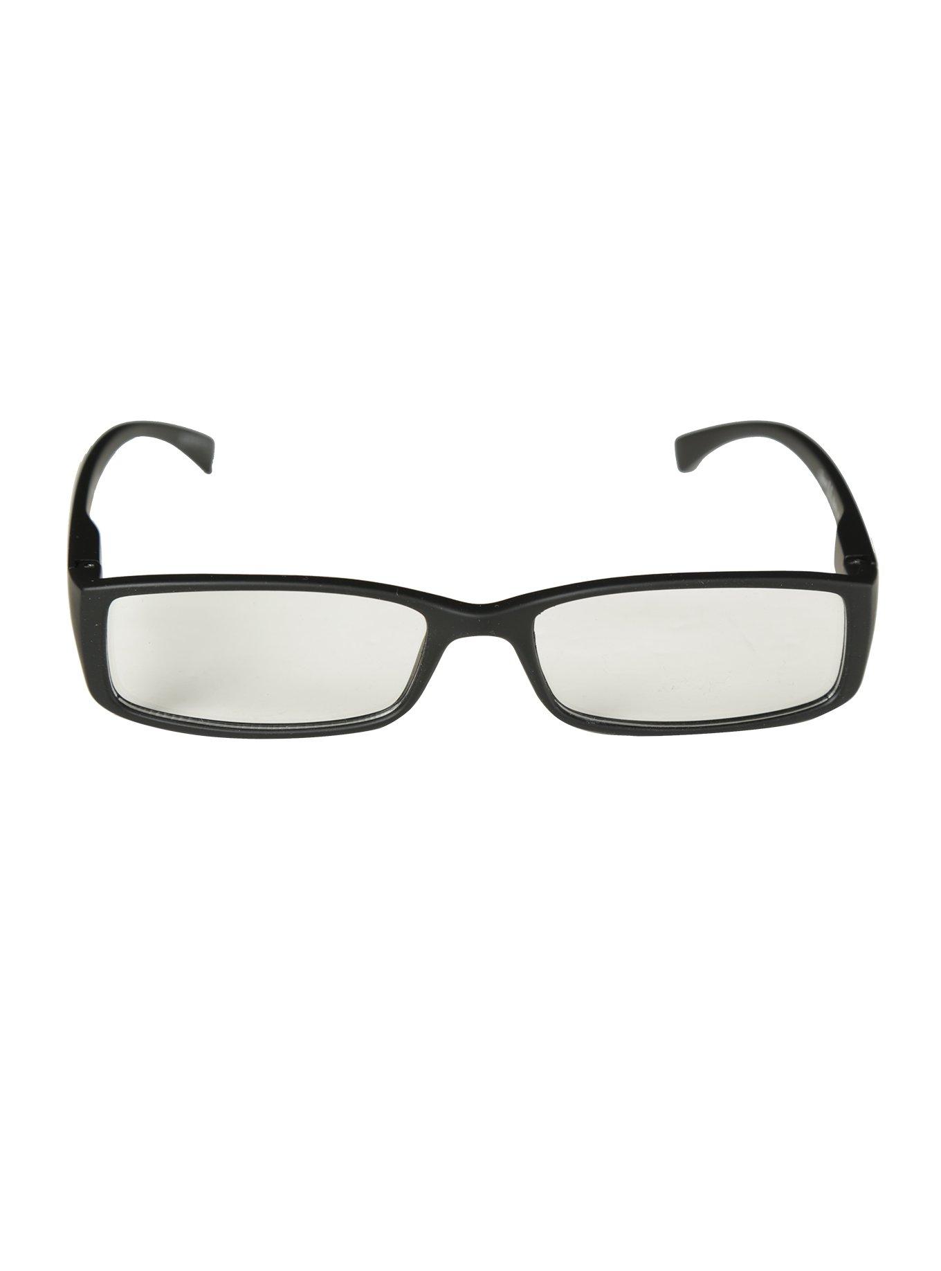 Smooth Touch Matte Black Rectangle Clear Lens Reader Glasses, , alternate