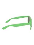 Kelly Green Mirrored Smooth Touch Retro Sunglasses, , alternate