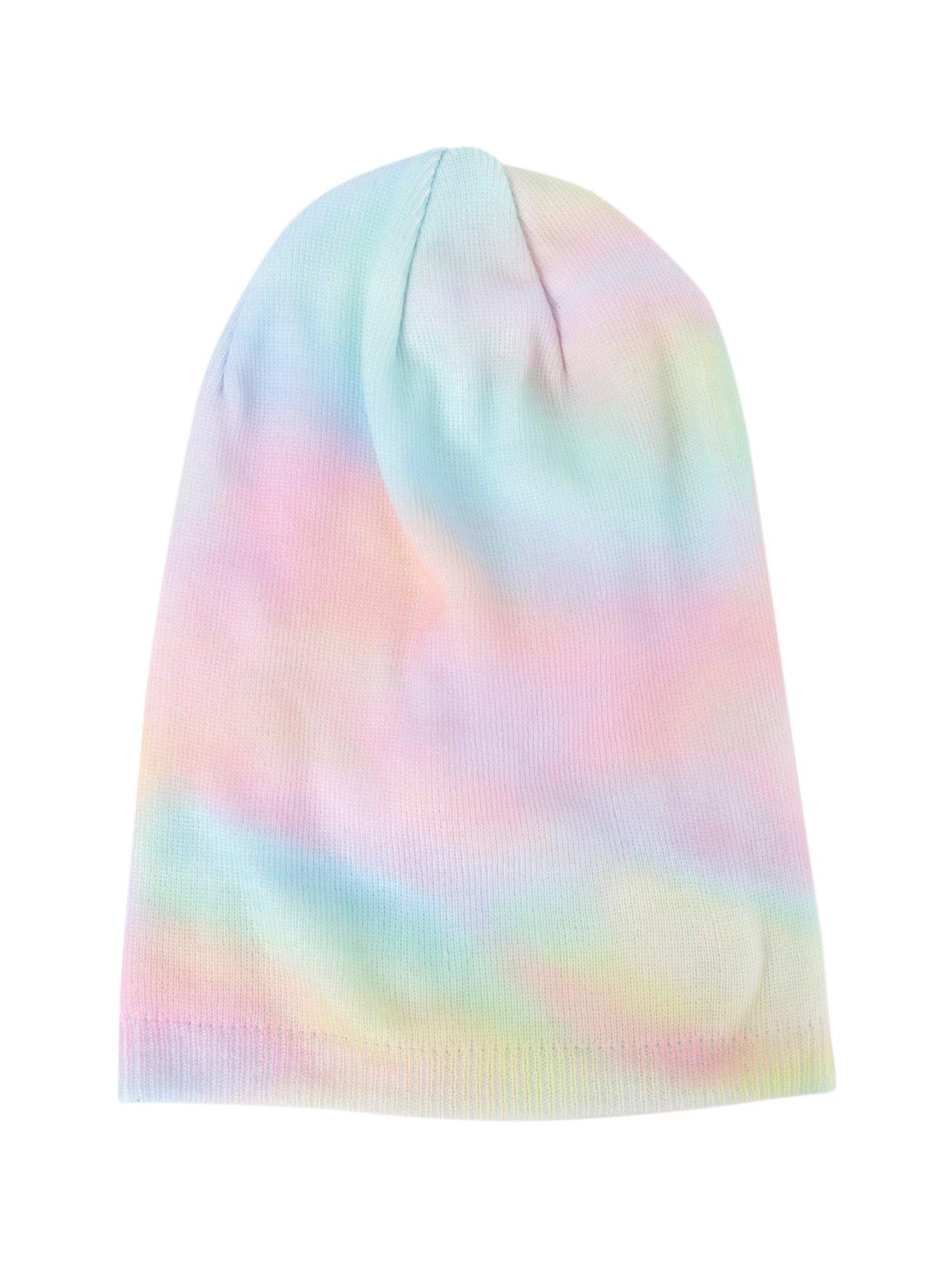 Pastel Tie Slouch Beanie, , alternate