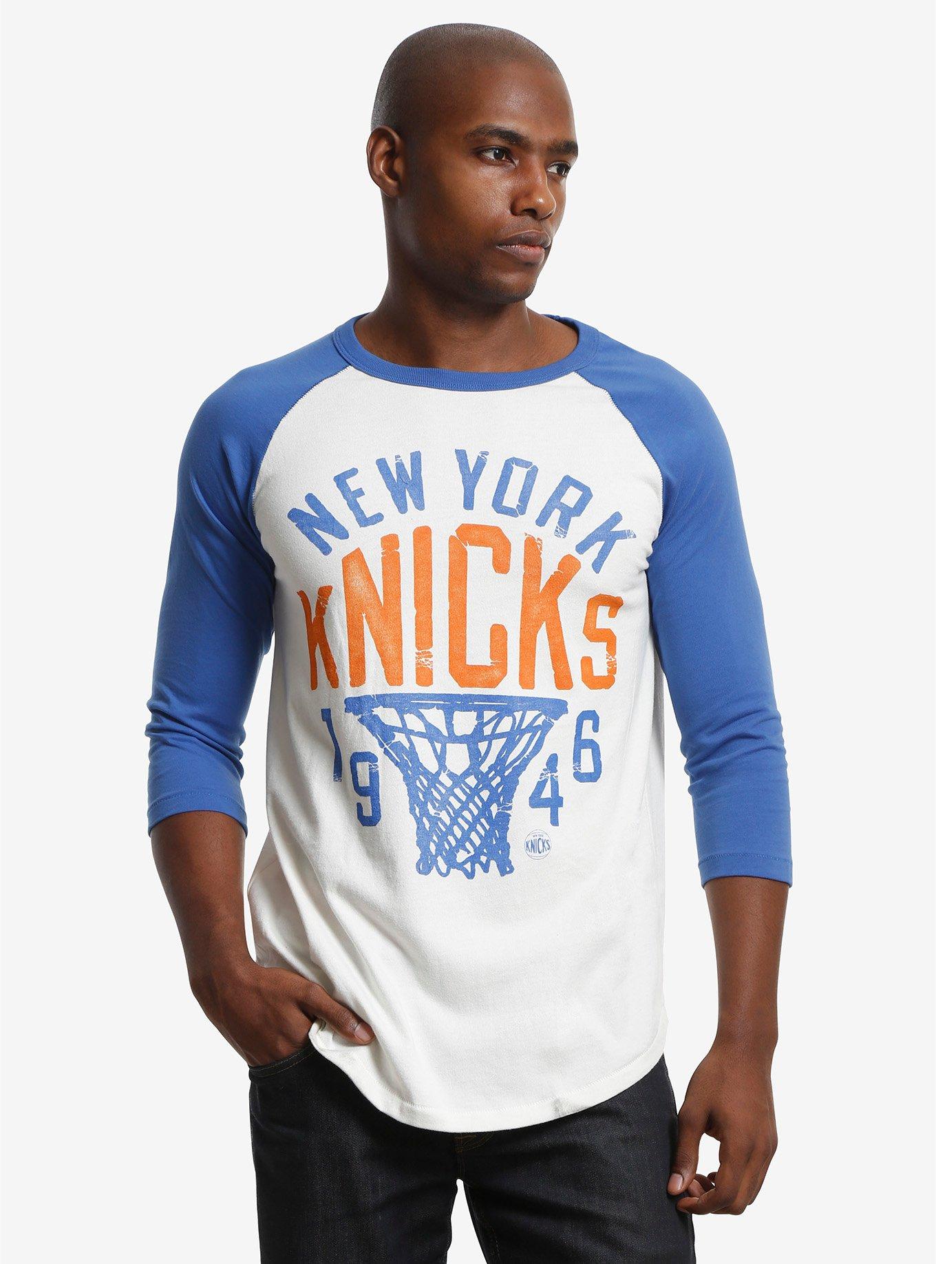 Junk Food NBA New York Knicks 1946 Raglan T-Shirt, , alternate