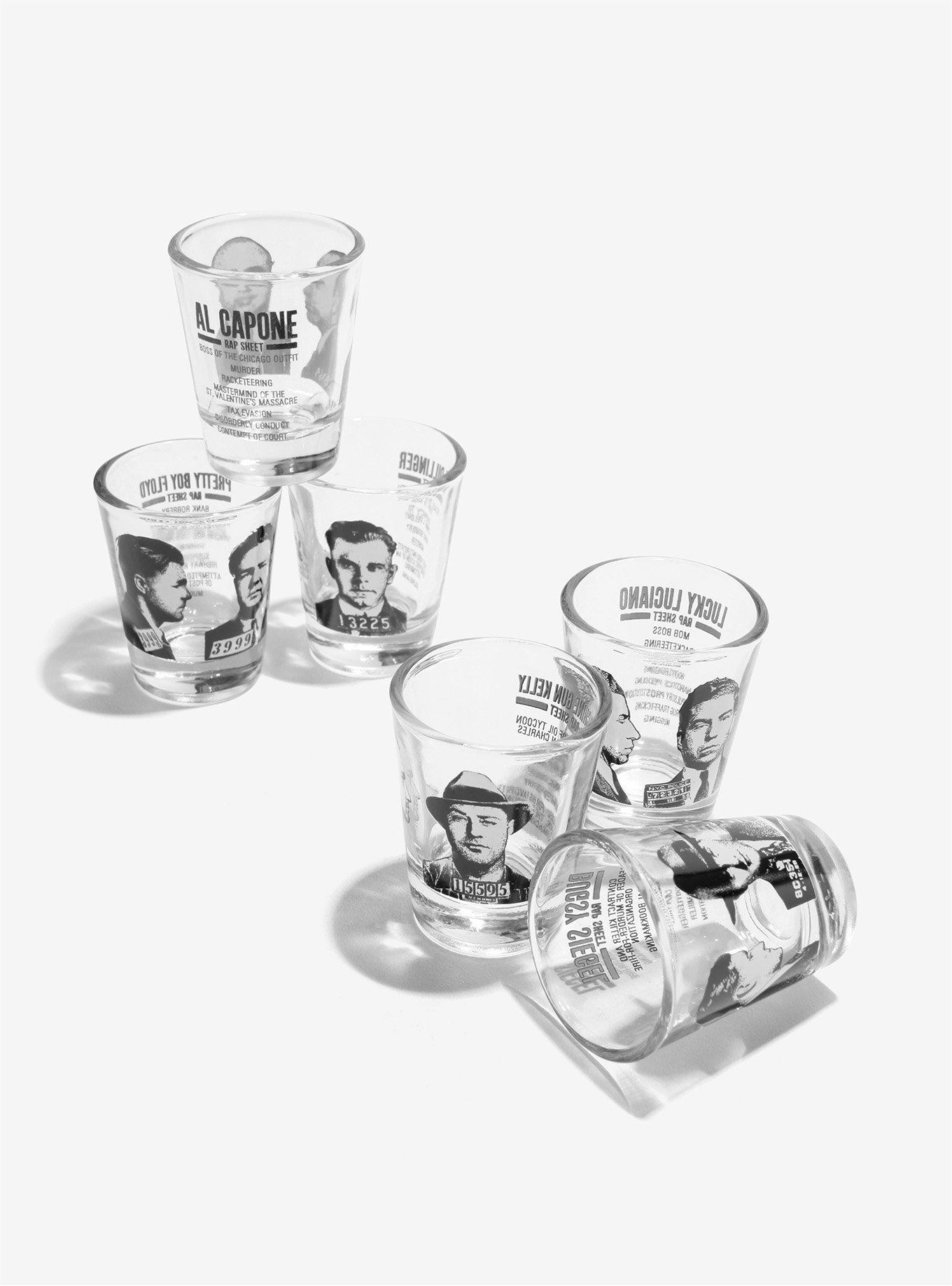 American Gangsters Mug Shots Shot Glasses 6 Pack, , alternate