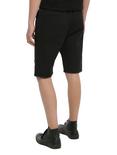 XXX RUDE Black Chino Jogger Shorts, , alternate