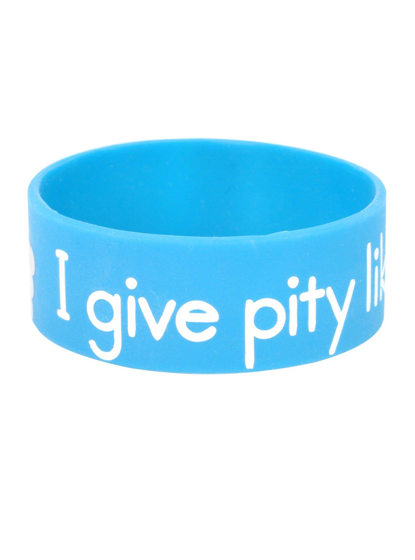 I Give Pity Likes Rubber Bracelet, , alternate