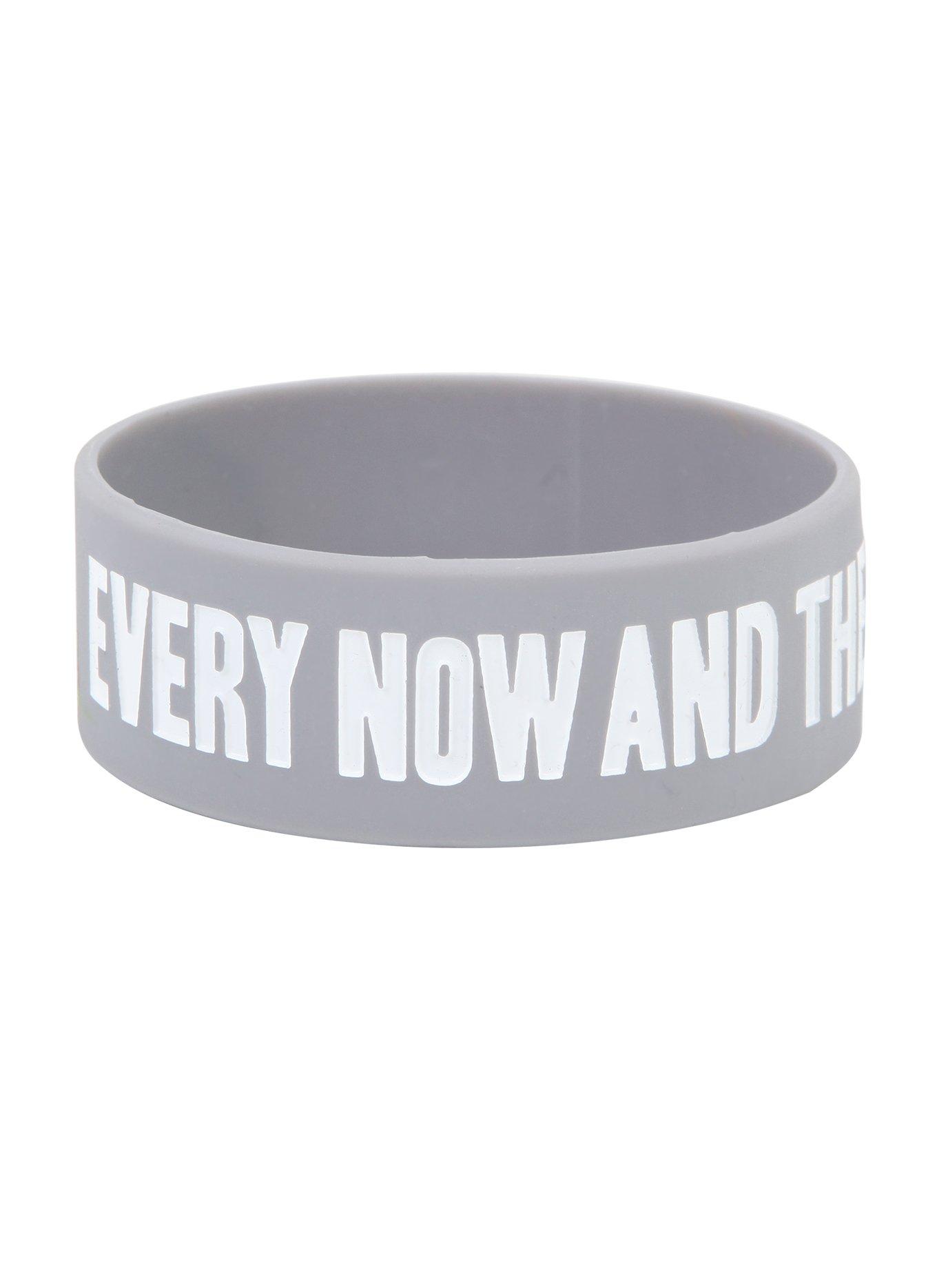 Every Now And Then I Fall Apart Rubber Bracelet, , alternate