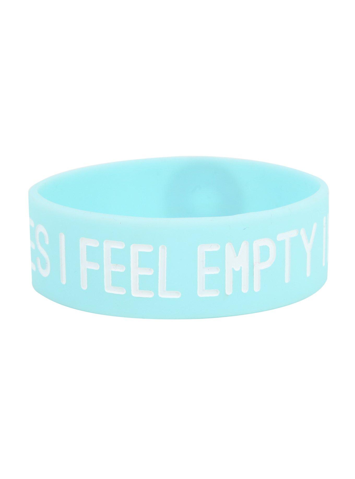 Sometimes I Feel Empty Inside Rubber Bracelet, , alternate