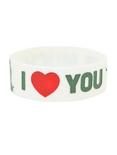 I Heart You This Much Rubber Bracelet, , alternate