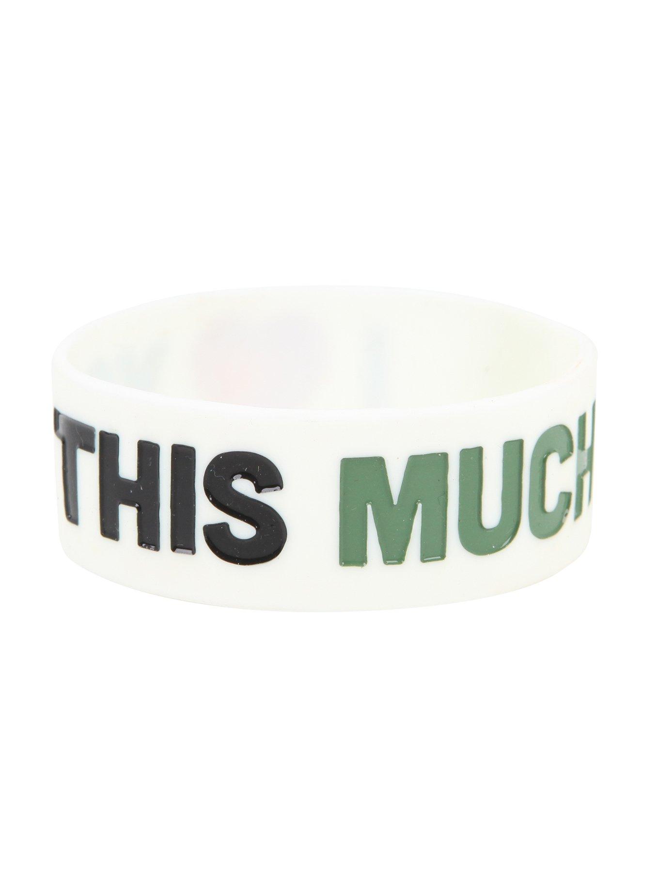 I Heart You This Much Rubber Bracelet, , alternate