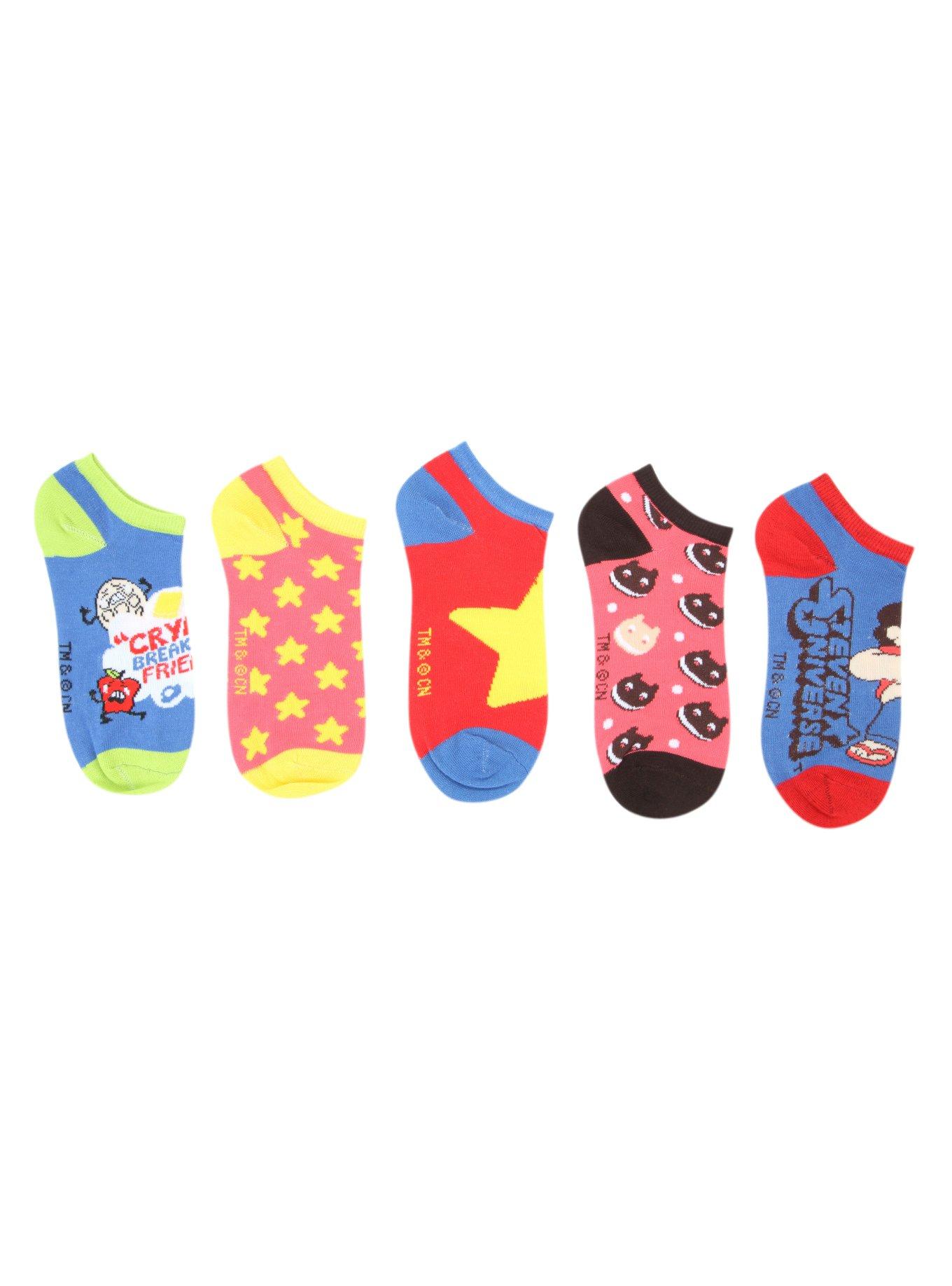 Steven Universe No-Show Socks 5 Pair, , alternate