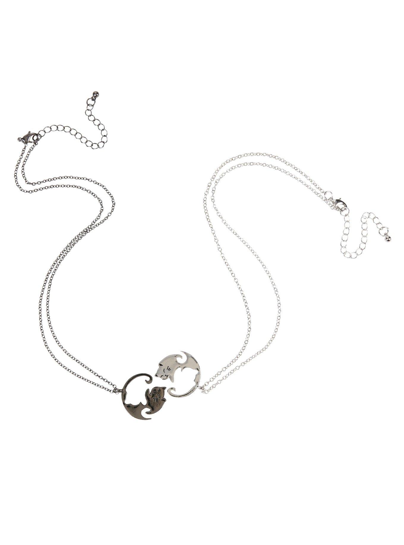 Sleeping Cat Yin-Yang Necklace Set, , alternate