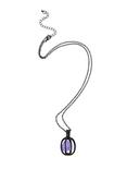 Matte Black Purple Crystal Cage Necklace, , alternate