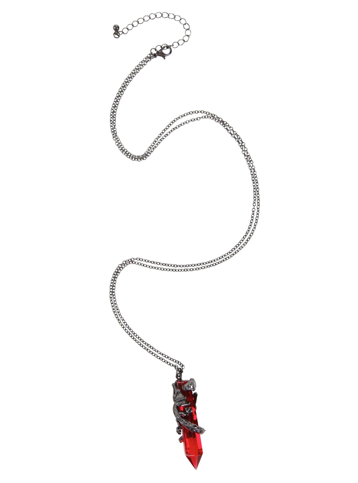 Dragon Crystal Long Necklace, , alternate