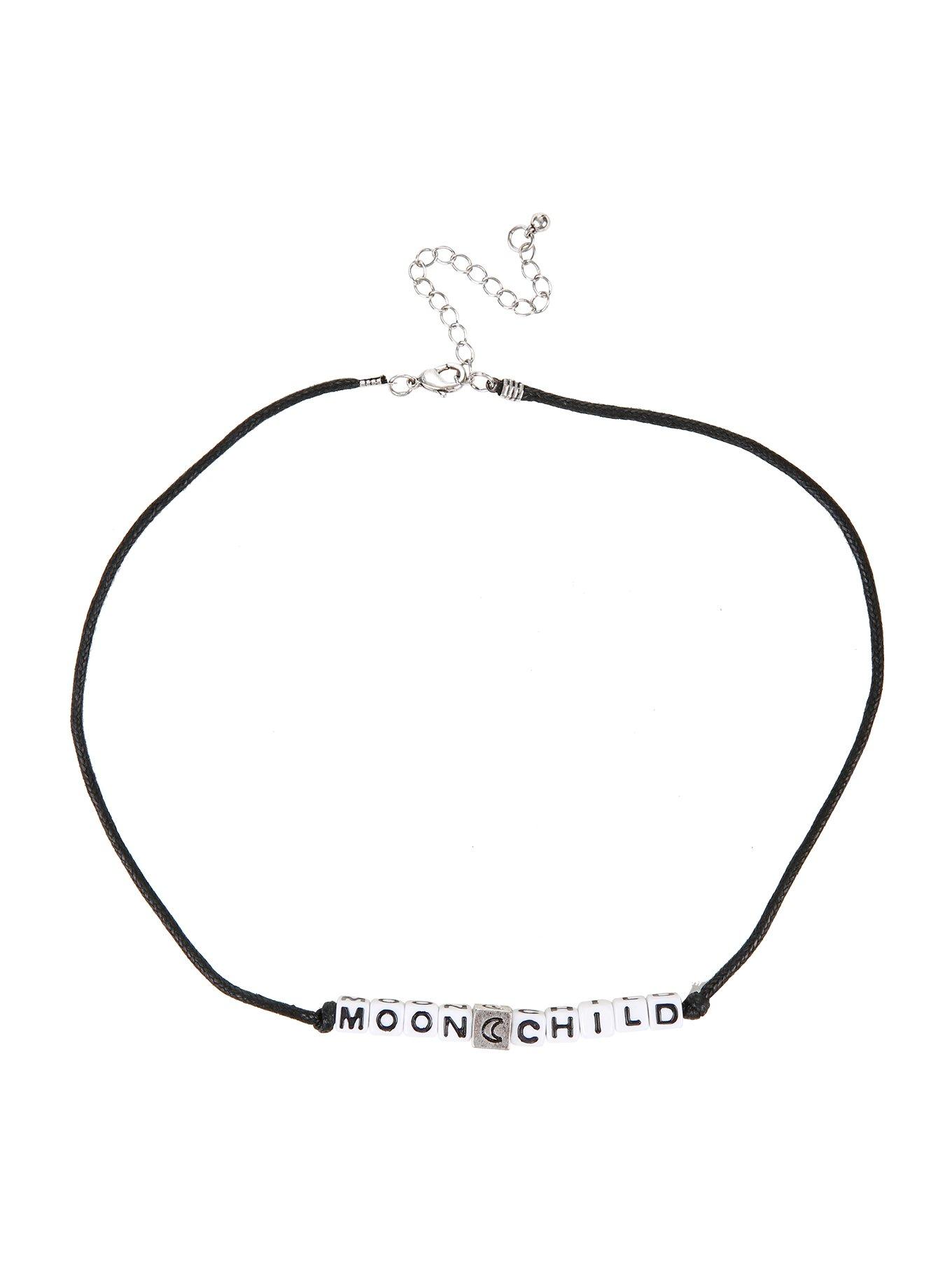 Moon Child Block Cord Necklace, , alternate
