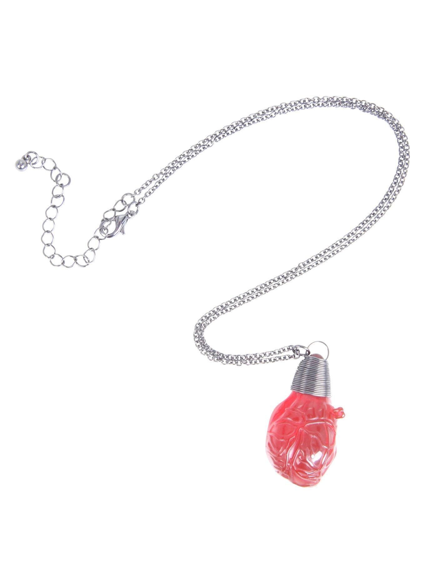Wire Wrapped Heart Necklace, , alternate