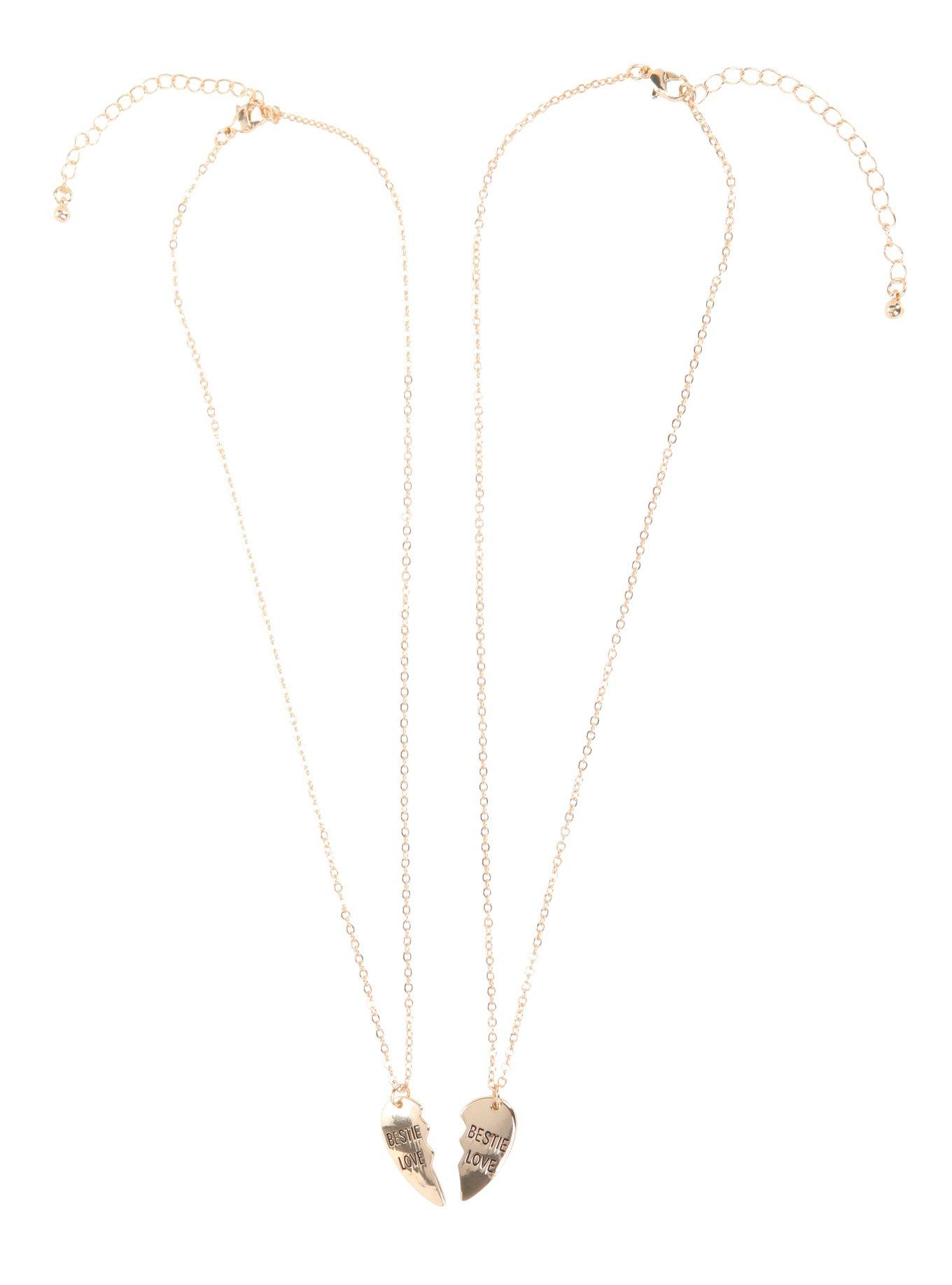 Bestie Love Heart Best Friend Necklace Set, , alternate