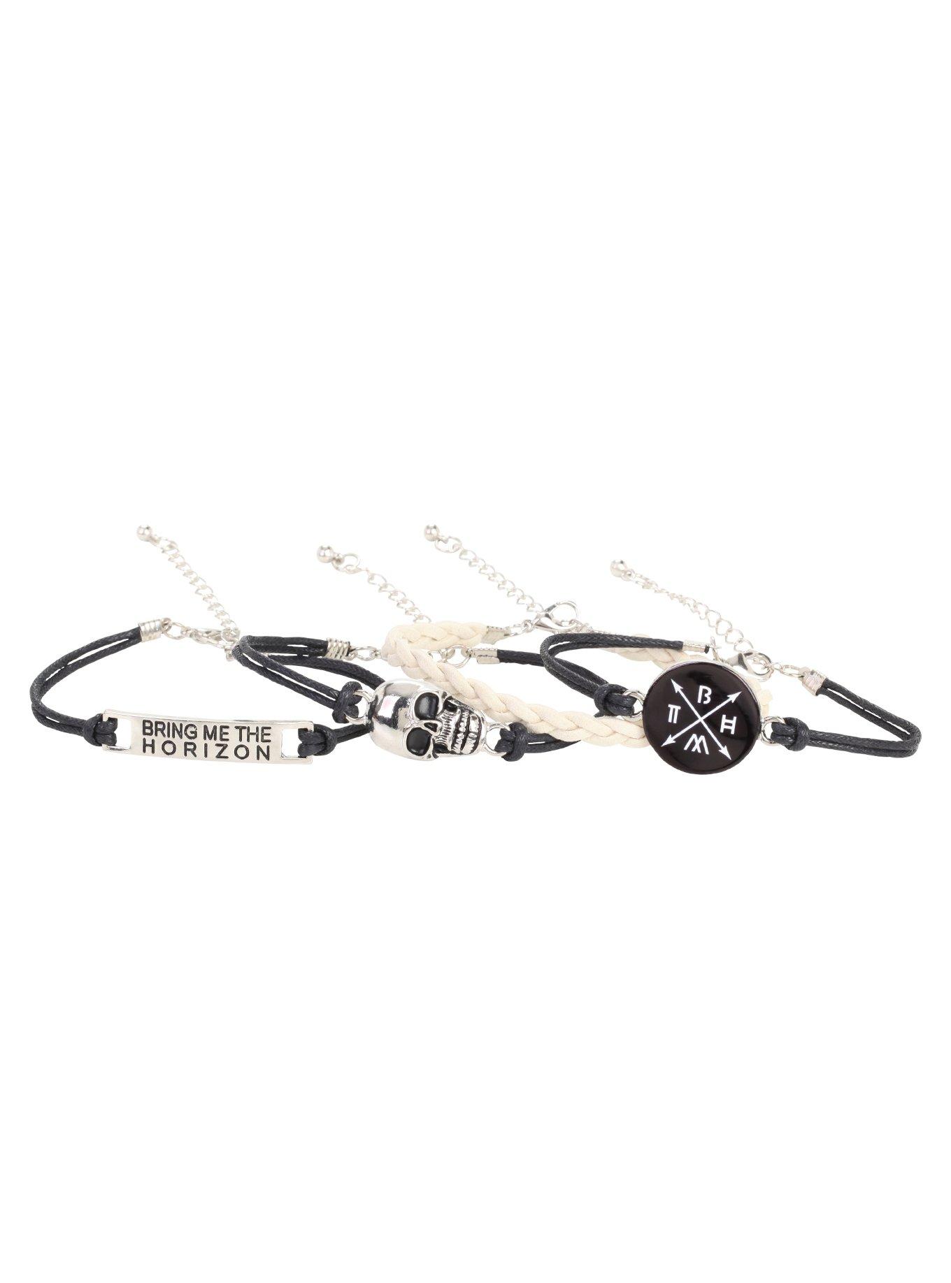 Bring Me The Horizon Skull Braid Bracelet Set, , alternate