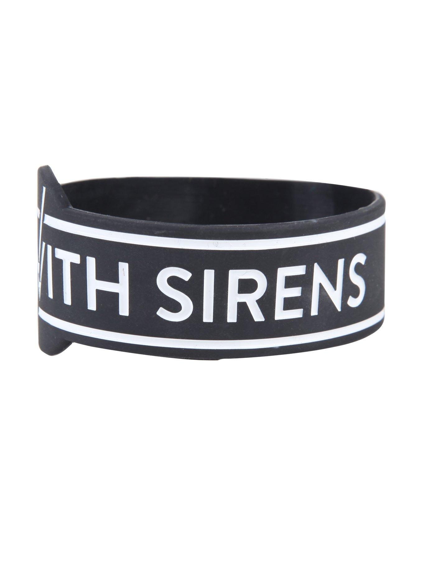 Sleeping With Sirens Logo Die-Cut Rubber Bracelet, , alternate
