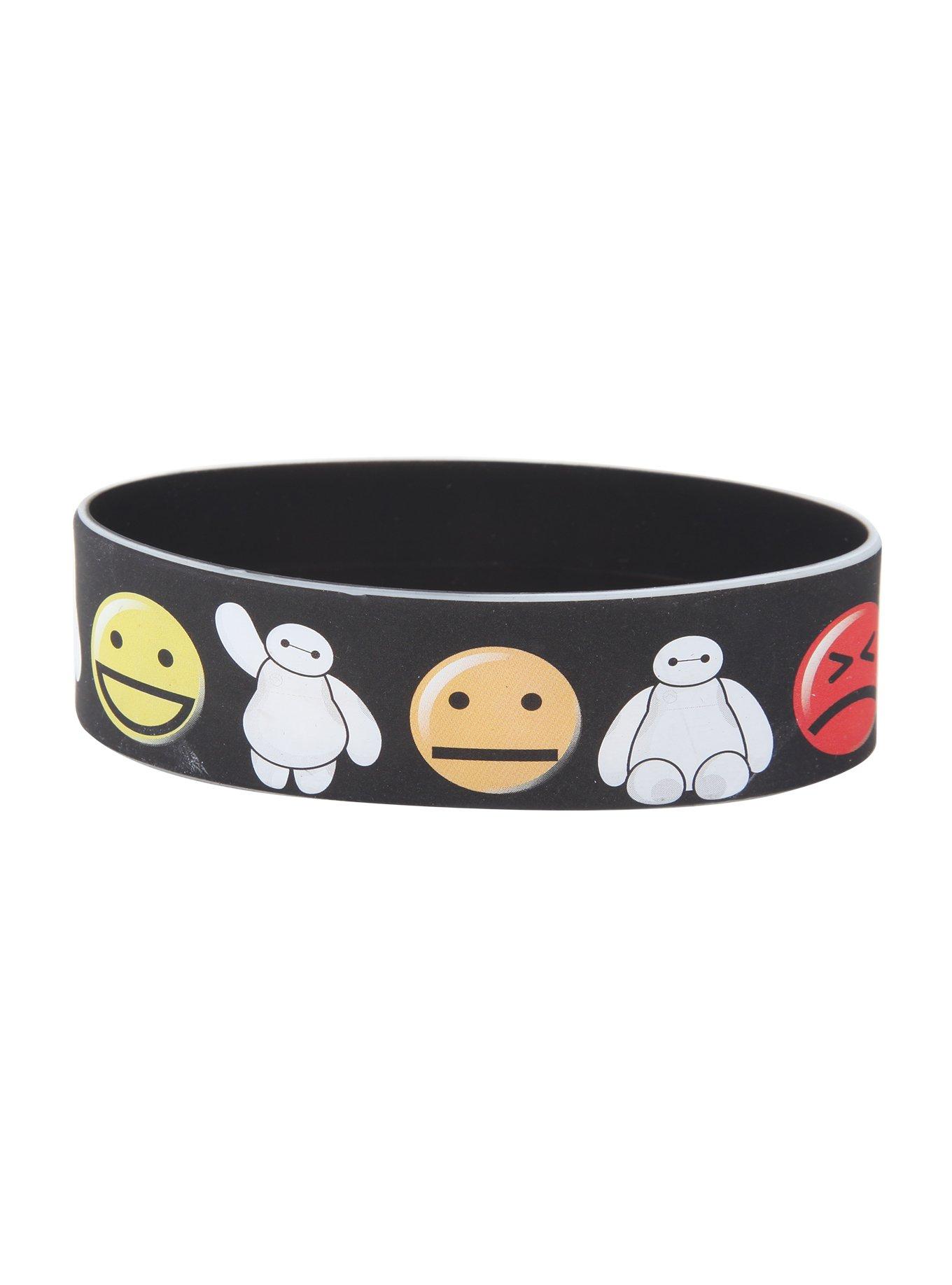 Disney Big Hero 6 Baymax Emoji Rubber Bracelet, , alternate