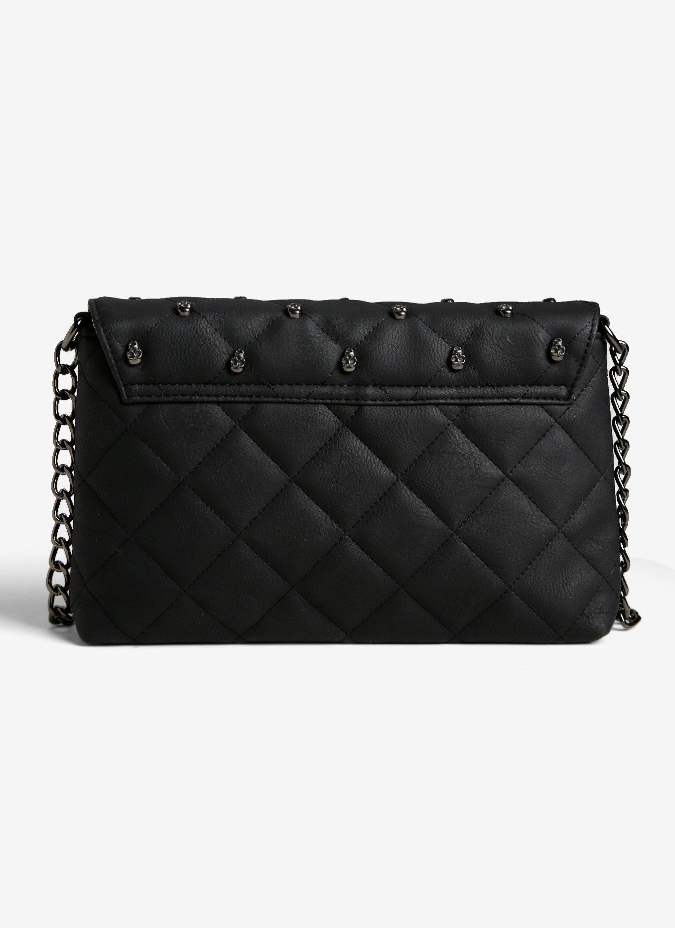 Quilted Skull Clutch, , alternate