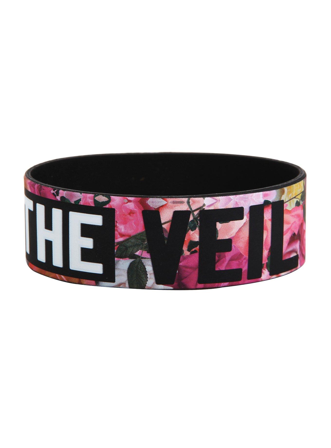 Pierce The Veil Floral Logo Rubber Bracelet, , alternate