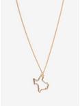14k Gold Plated Texas Necklace, , alternate