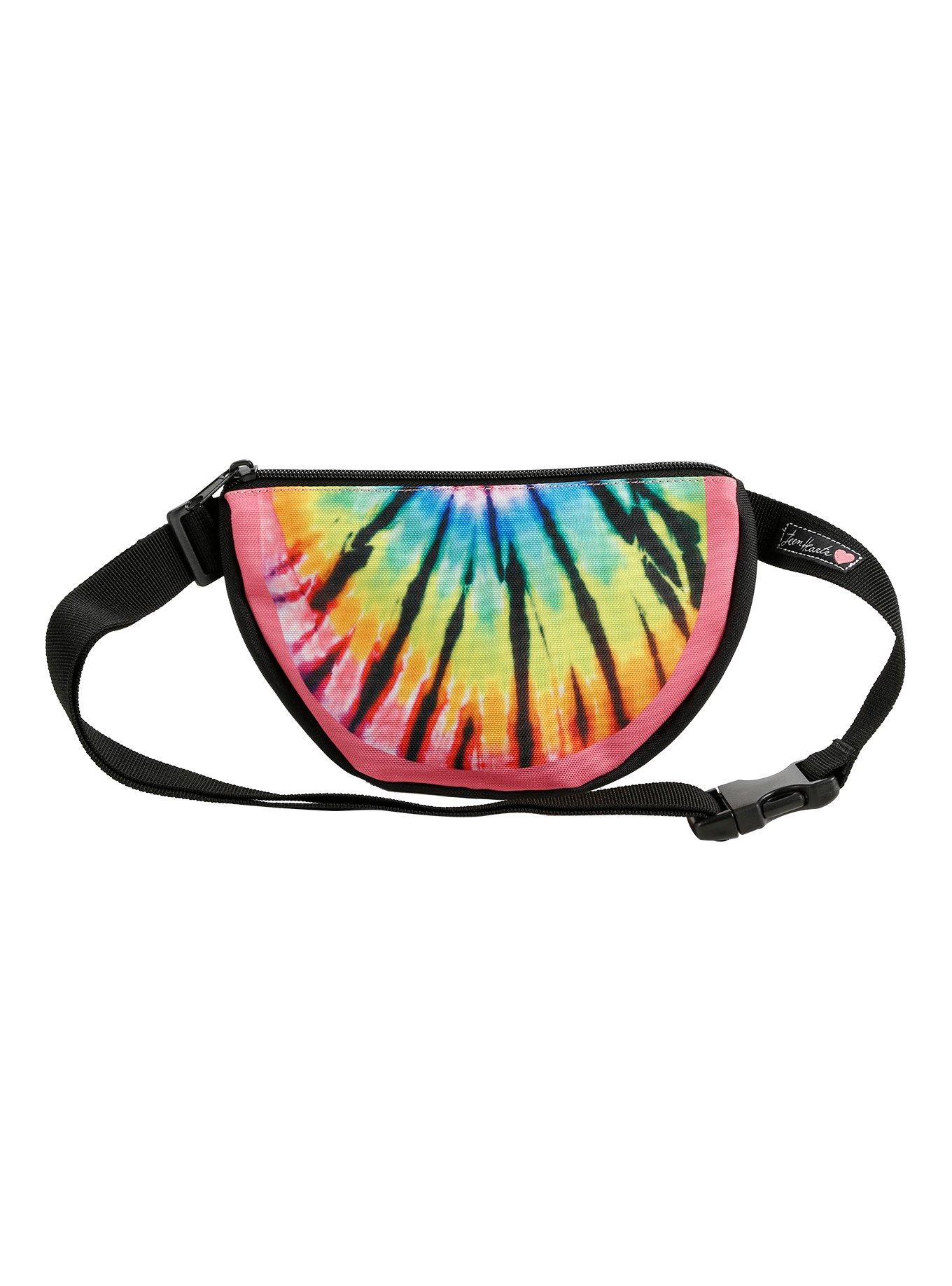 Teen Hearts Rainbow Tie Die Fanny Pack, , alternate