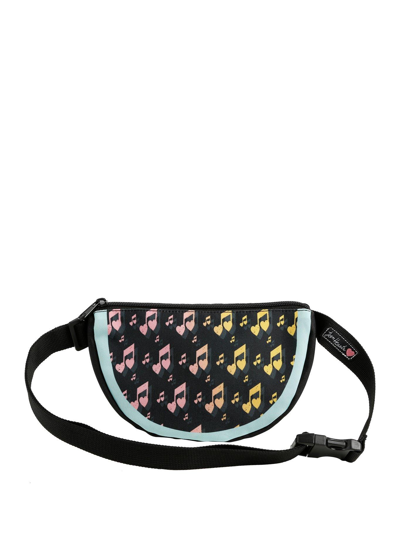 Teen Hearts Music Note Fanny Pack, , alternate