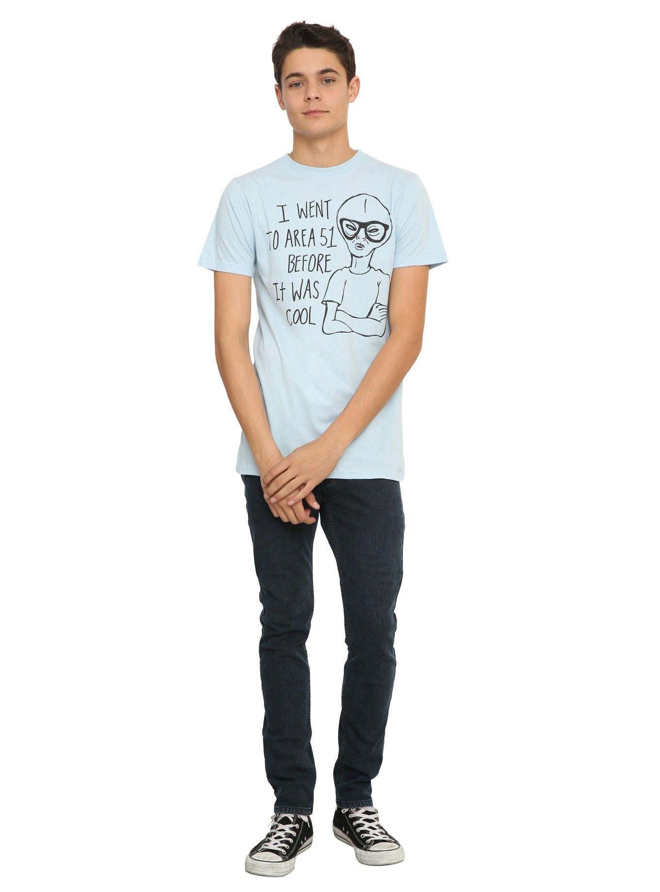 Area 51 Hipster Alien T-Shirt, , alternate